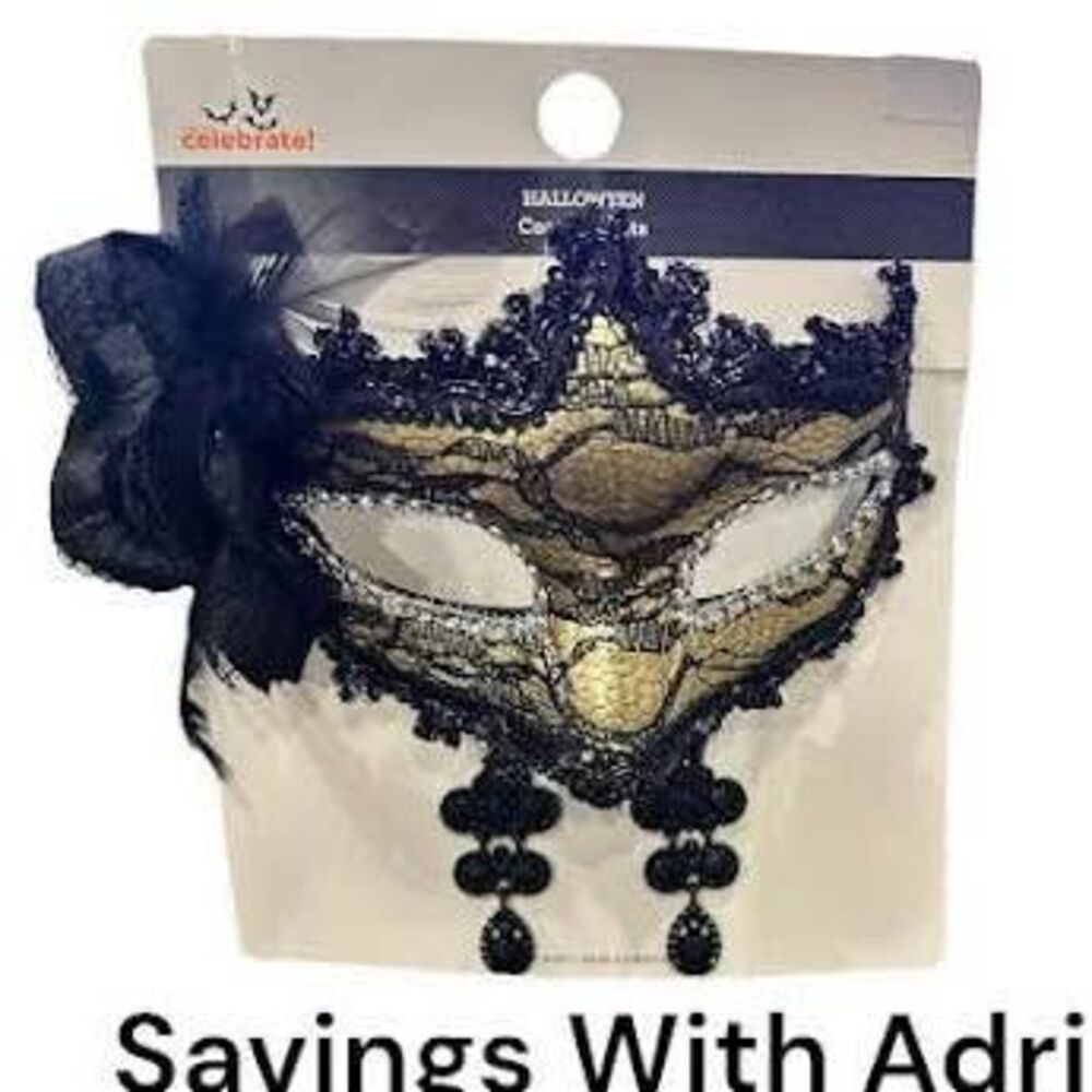 Halloween Costume Set Mask with Earrings